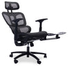 Sealy® Diego 26.3” Adjustable Office Chair with Mesh Padding & Footrest - Black | Chaise de bureau réglable Diego de Sealy de 26,3 po avec rembourrage en mailles et repose-pied - noire