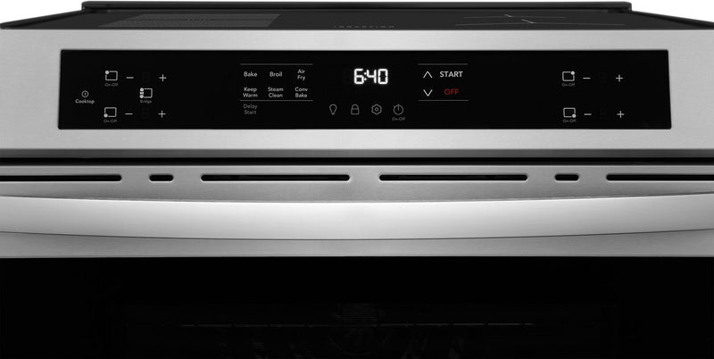 Cuisinière à induction Frigidaire de 5,3 pi³ avec commandes à l’avant et friture à air - acier inoxydable - FCFI308CBS