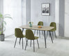 Joss Dining Chair with Polyester Fabric, Metal - Green | Chaise de salle à manger Joss en tissu de polyester et en métal - verte