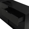 Daniel 55.11" Glass-Top L-Shaped Desk with Storage - Black | Bureau en forme de L Daniel de 55.11 po avec dessus en verre et rangement - noir