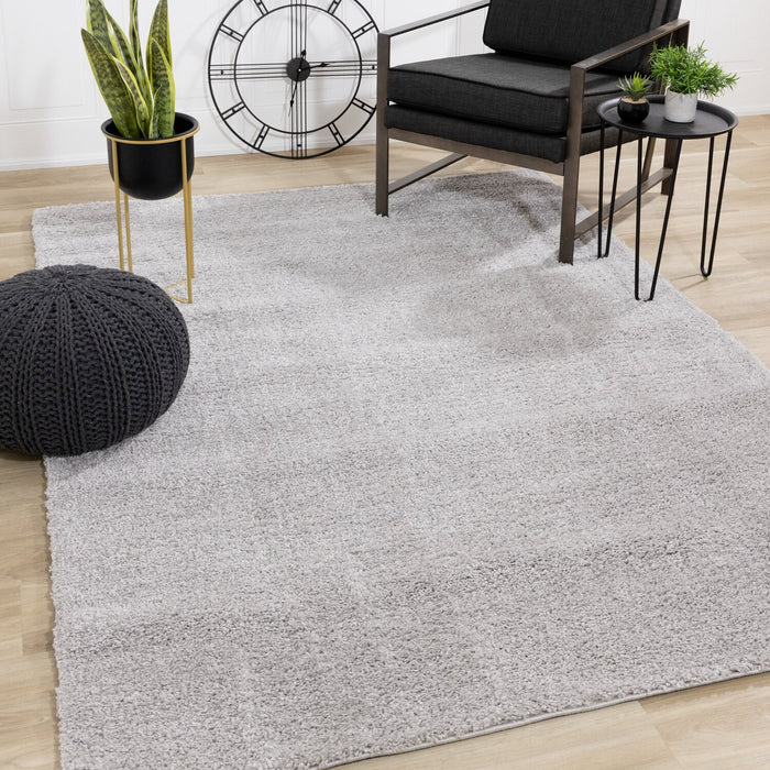 Carpette à poil long Pascal grise - 7 pi 10 po x 10 pi 6 po
