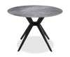 Luka Dining Table with Sintered Stone Top, Metal Base - 43.5"W Round – Grey | Table de salle à manger Luka avec dessus en pierre frittée et base en métal - 43,5 po (L), ronde - gris