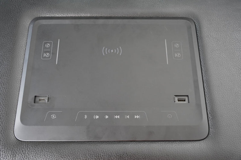 Sofa de massage à inclinaison électrique Elite de 86 po en cuir véritable avec son immersif et appuie-têtes électriques - noir