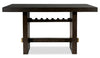 Metro Counter Height 5pc Dining Set with Table & 4 Chairs, Built-in Wine Rack, 66"W - Brown/Beige | Ensemble de salle à manger Metro 5 pièces de hauteur comptoir avec table de 66 po (L), 4 chaises et support à vin intégré - brun et beige