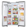 LG 36" 27 Cu. Ft Side by Side Refrigerator - Fingerprint Resistant Stainless Steel - LL27T3530S  | Réfrigérateur LG de 27 pi3 et de 36 po à compartiments juxtaposés - acier inoxydable résistant aux traces de doigts - LL27T3530S