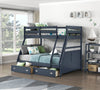 Quinn Trundle Drawers for Bed or Bunk, Set of 2 - Blue | Ensemble 2 tiroirs gigognes Quinn pour lit ou lits superposés - bleu