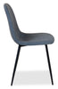 Jax Dining Chair with Polyester Fabric, Metal - Charcoal | Chaise de salle à manger Jax en tissu de polyester et en métal - anthracite