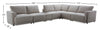 Voyage Modular 7-Piece Fabric Sectional with Console and Removable Back Cushions – Taupe | Sofa sectionnel modulaire Voyage 7 pièces en tissu avec console et coussins de dossier amovibles - taupe