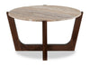 Haydon 36” Modern Coffee Table with Natural Marble - Warm Brown | Table à café moderne Haydon de 36 po avec marbre naturel - brun chaleureux