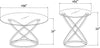 Hendrix 36" Modern 2-Pack Glass Top Coffee + End Table - Chrome with Metal Base | 2 tables modernes Hendrix de 36 po (table à café et table de bout) avec dessus en verre - chromées avec base en métal