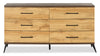 Silas Bedroom 6-Drawer Dresser, 64"W x 33.4"H - Rustic Brown | Commode de chambre à coucher Silas de 64 po (L) x 33,4 po (H) à 6 tiroirs - brun rustique