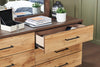 Silas Bedroom 6-Drawer Dresser, 64"W x 33.4"H - Rustic Brown | Commode de chambre à coucher Silas de 64 po (L) x 33,4 po (H) à 6 tiroirs - brun rustique