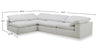 Sky Modular 4-Piece Fabric Sectional with Removable Feather Down Cushions - Nathan Wheat | Sofa sectionnel modulaire Sky 4 pièces en tissu avec coussins amovibles en duvet et plumes - blé Nathan