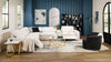 Sky Modular 6-Piece Fabric Power Reclining Sectional with Console and Feather Down Cushions - Nathan Wheat | Sofa sectionnel à inclinaison électrique modulaire Sky 6 pièces en tissu avec console et coussins en duvet et plumes - blé Nathan