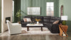 Sorrento 6-Piece Genuine Leather Power Reclining Sectional with Storage Console and USB Port - Charcoal Grey | Sofa sectionnel à inclinaison électrique Sorrento 6 pièces en cuir véritable avec console de rangement et port USB - gris anthracite