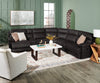 Sorrento 6-Piece Genuine Leather Power Reclining Sectional with Storage Console and USB Port - Charcoal Grey | Sofa sectionnel à inclinaison électrique Sorrento 6 pièces en cuir véritable avec console de rangement et port USB - gris anthracite