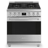 Smeg 4.6 Cu. Ft. Professional Gas Range - SPR30UGGX|Cuisinière professionnelle à gaz Smeg de 4,6 pi3 - SPR30UGGX