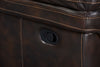 Leo 41" Leather-Look Fabric Rocker Reclining Chair - Walnut Brown | Fauteuil berçant et inclinable Leo de 41 po en tissu d’apparence cuir - brun noyer