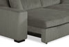 Stratus 108" Faux Fur Fabric Full-Size Sofa Bed with Power Sliding - Fog Grey | Sofa-lit double Stratus de 108 po en tissu de fausse fourrure avec coulissement électrique - gris brouillard