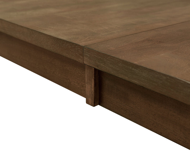 Ensemble de salle à manger Talia 7 pièces avec table, rallonge de 60 po à 78 po (L) et 6 chaises - gris-brun