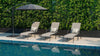 Tuscany Outdoor Patio Lounger with Adjustable Backrest - Metal, UV & Weather Resistant - Beige/Charcoal | Chaise longue Tuscany pour la terrasse à l’extérieur avec dossier réglable - métal, résistante aux rayons UV et aux intempéries - beige et anthracite