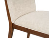 Vale Dining Chair with Polyester Fabric, Wood - Brown & Beige | Chaise de salle à manger Vale en tissu de polyester et en bois - brune et beige