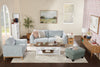Valley 67.7" Fabric Loveseat with Rubberwood Base and Legs - Grey | Causeuse Valley de 67,7 po en tissu avec base et pattes en hévéa - grise