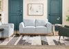 Valley 67.7" Fabric Loveseat with Rubberwood Base and Legs - Grey | Causeuse Valley de 67,7 po en tissu avec base et pattes en hévéa - grise
