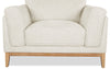 Valley 44" Fabric Chair with Rubberwood Base and Legs - Sand | Fauteuil Valley de 44 po en tissu avec base et pattes en hévéa - sable