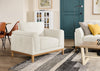Valley 44" Fabric Chair with Rubberwood Base and Legs - Sand | Fauteuil Valley de 44 po en tissu avec base et pattes en hévéa - sable