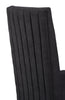 Vega Dining Chair with Polyester Fabric, Wood, Channeled Tufting - Black | Chaise de salle à manger Vega en tissu de polyester et bois avec capitonnage à canaux - noire