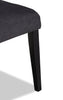 Vega Dining Chair with Polyester Fabric, Wood, Channeled Tufting - Black | Chaise de salle à manger Vega en tissu de polyester et bois avec capitonnage à canaux - noire