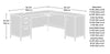 Whitaker Point 94.13" Commercial Grade L-Shaped Office Desk with Storage & Keyboard Tray - Natural Maple|Bureau en forme de L Whitaker Point de 94,13 po de qualité commerciale avec rangement et plateau pour clavier - érable naturel