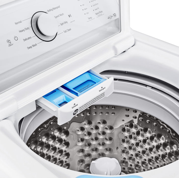 Laveuse à chargement par le haut de 4,8 pi³ avec agitateur à 4 directions et sécheuse électrique de 7,3 pi³ de LG