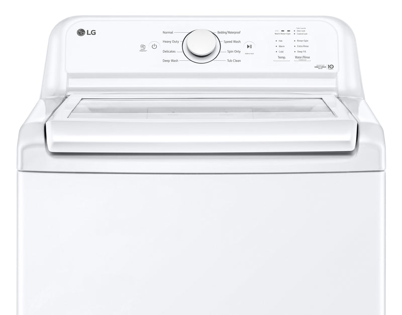 Laveuse à chargement par le haut de 4,8 pi³ avec agitateur à 4 directions et sécheuse électrique de 7,3 pi³ de LG