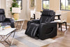 Zen 40" Leather-Look Fabric Power Reclining Massage Chair with Power Headrest and Heated Seat - Black | Fauteuil de massage à inclinaison électrique Zen de 40 po en tissu d’apparence cuir avec appuie-tête électrique et siège chauffant - noir