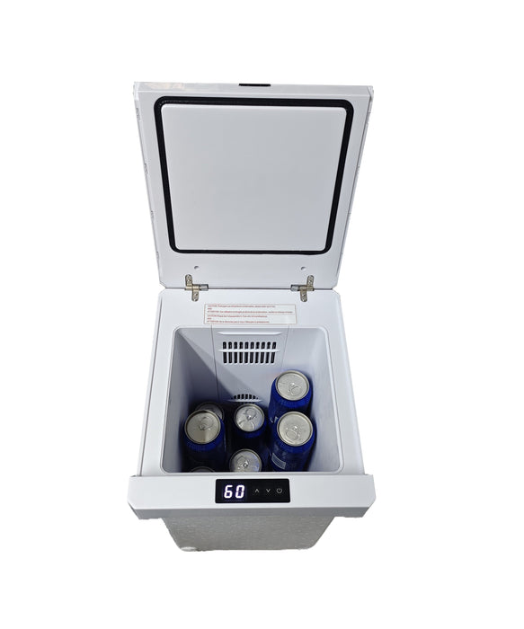 Causeuse de massage à inclinaison électrique Zen de 75,5 po en tissu d’apparence cuir avec console réfrigérée - noire