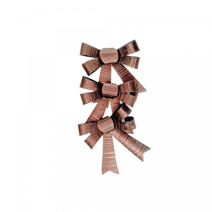 3 boucles brillantes bronze - ensemble de 6 articles d’emballage-cadeau
