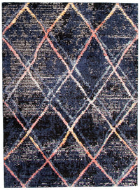 Carpette Makondo Abstract bleu marin - 8 pi 0 pox 10 pi 0 po