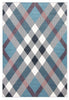 Kors Blue Machine Washable Area Rug - 5'0" x 7'0"