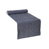 Chambray Ribbed Table Runner Navy Blue - Set of 2|Chemin de table bleu marine en chambray côtelé - ensemble de 2