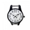 Black Metal Watch Shaped Clock|Horloge en forme de montre noire en métal