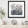 "Crowd Sourcing" Matted and Framed Black 36x36 Wall Art