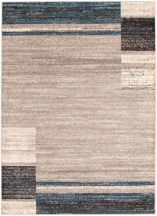 Carpette Aya gris-bleu - 5 pi 3 pox 7 pi 3 po