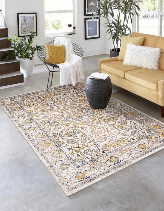Carpette Legacy ivoire lavable à la machine - 5 pi 0 po x 7 pi 0 po