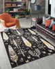 Pine Black Machine Washable Area Rug - 5'0" x 7'0"