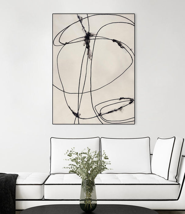 Œuvre d'art murale sur toile encadrée noire « Tangled Ties » 18 x 24