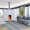 Kecia Blue/cream Rug 3'11" X 5'11" Area Rug