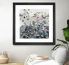 "Crowd Sourcing" Matted and Framed Black 36x36 Wall Art