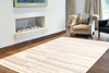 Faith Cream-Silver Area Rug - 5'3" x 7'3"
